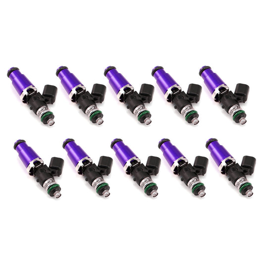 Injector Dynamics 1700cc Injectors - Dodge Viper 03-07, Ram SRT-10 04-06 - 60mm Length - 14mm Purple Top - 14mm Lower O-Ring (Set of 10) - 1700.60.14.14.10